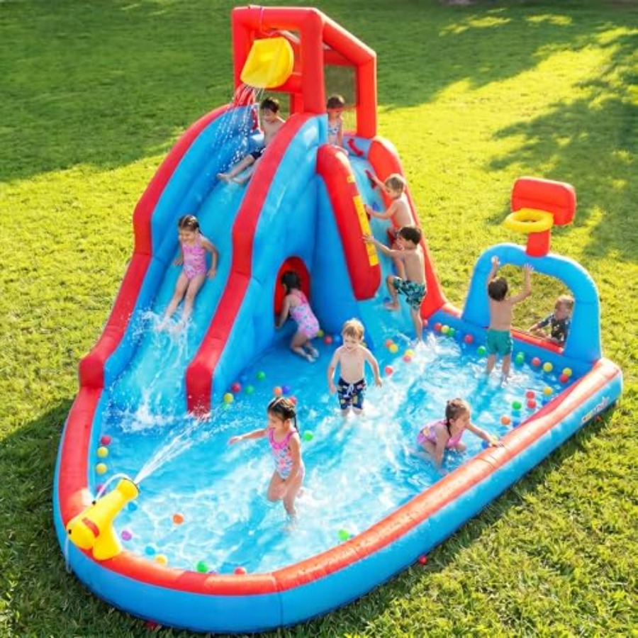 Kids Outdoor House With Slide - Backyard outdoor water slide inflatable bounce