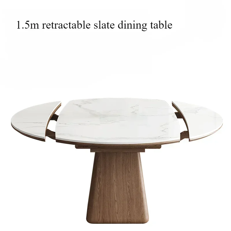 Kids Outdoor Dining Table - Round Industrial Slate Bedroom Dining Tables