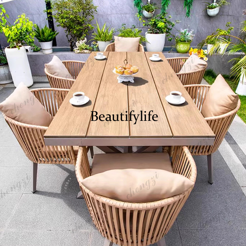 Kids Outdoor Wooden Table - Outside Table Set Upholstery Garden Furniture