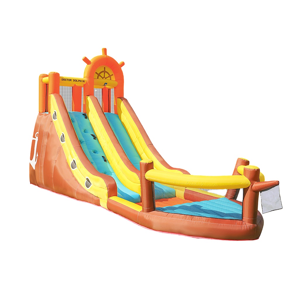 Kids Outdoor House With Slide - Doctor Dolphin Pirate Ship Outdoor Jumping