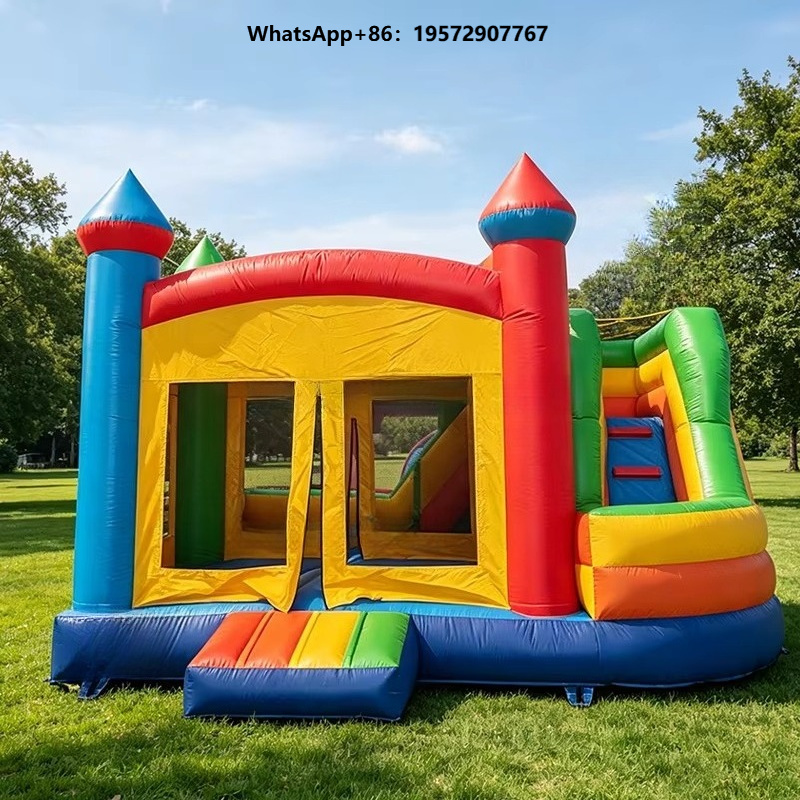 Kids Outdoor House With Slide - Outdoor Bouncing Houses Inflatable Jumping Bouncy