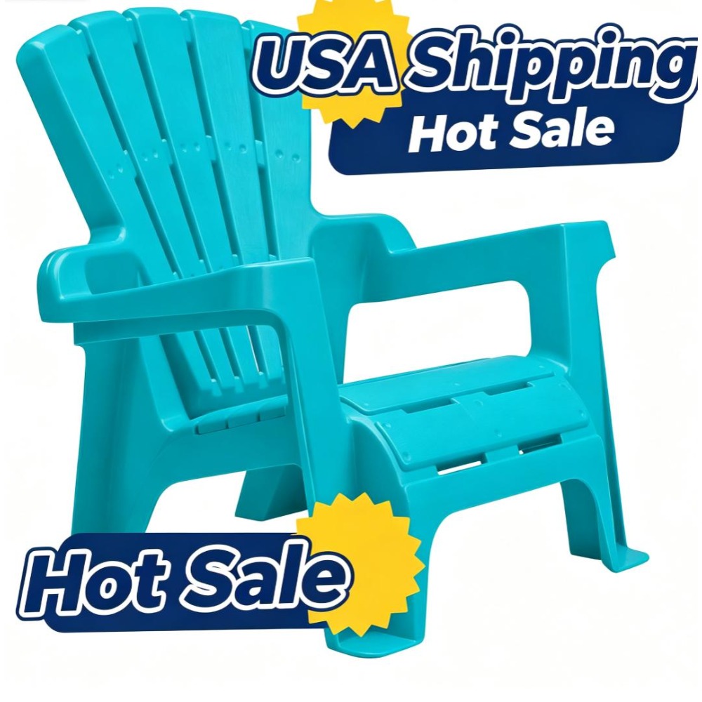 Kids Outdoor Adirondack Chair - Turquoise Toddler Adirondack Chair Stackable Plastic