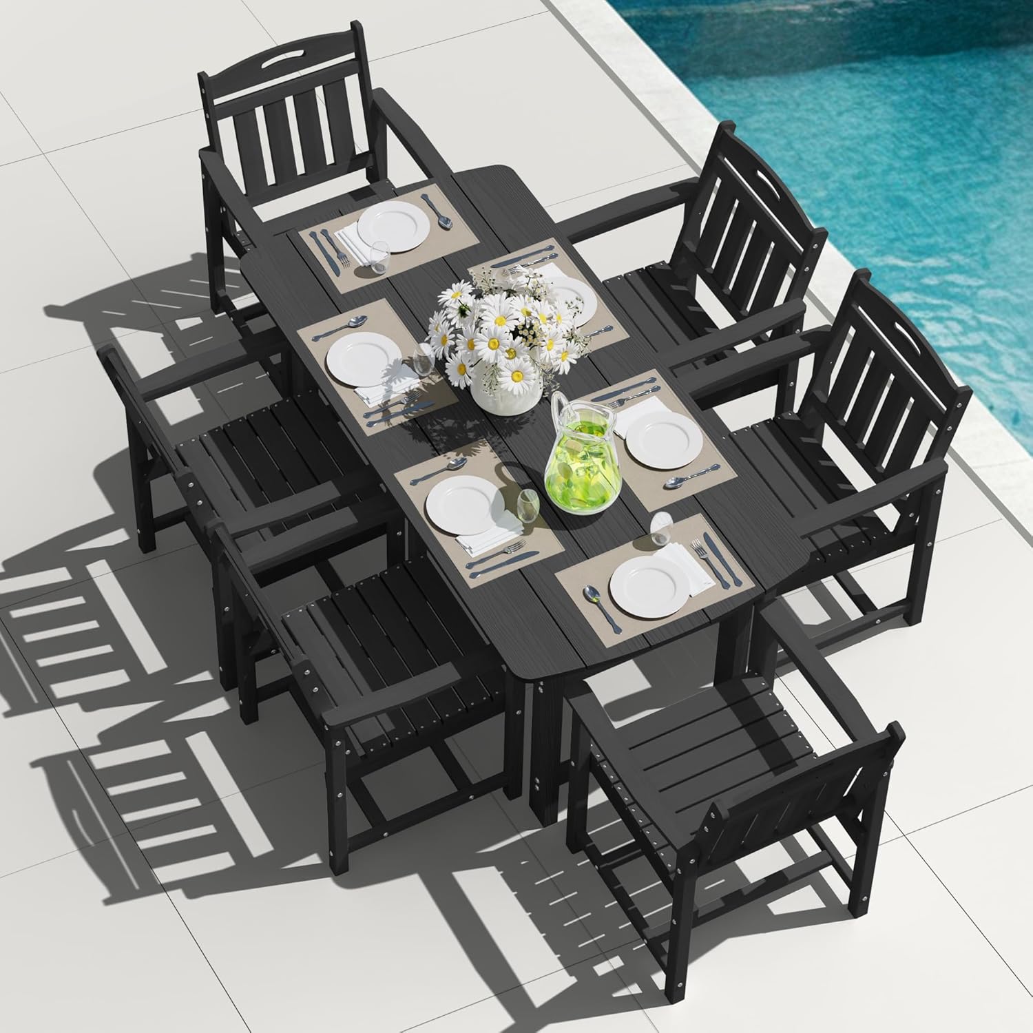 Kids Outdoor Dining Table - HDPE Outdoor Dining Set, Patio Table