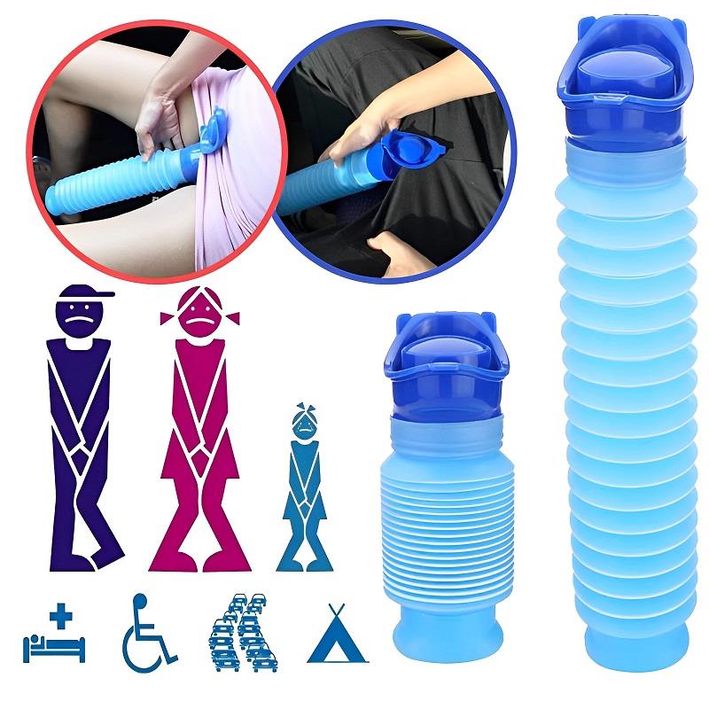 Kids Outdoor Urinal - 750ML Portable Standing Pee Bottle Shrinkable