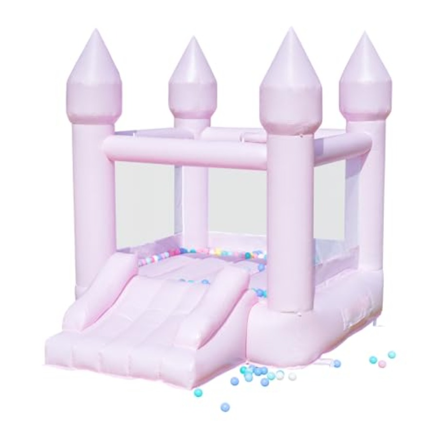 Kids Outdoor House With Slide - PVC bounce house for kids 3-6