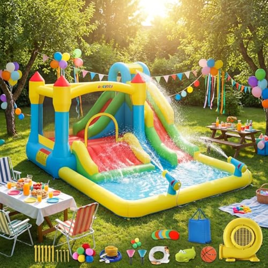 Outdoor/Indoor inflatable wate - Kids Outdoor House With Slide recension och pris