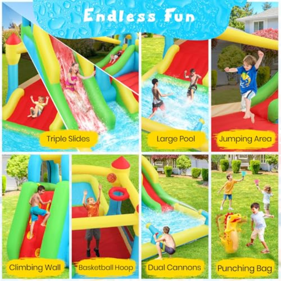 Outdoor/Indoor inflatable wate - Kids Outdoor House With Slide recension och pris