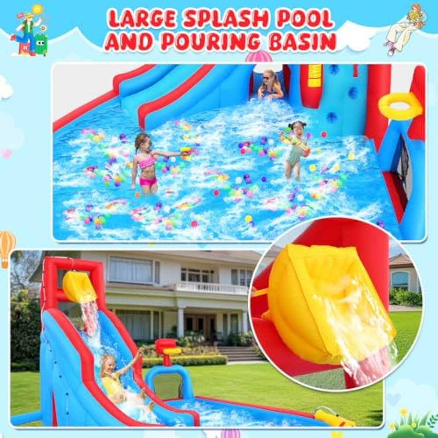 Backyard outdoor water slide i - Kids Outdoor House With Slide recension och pris