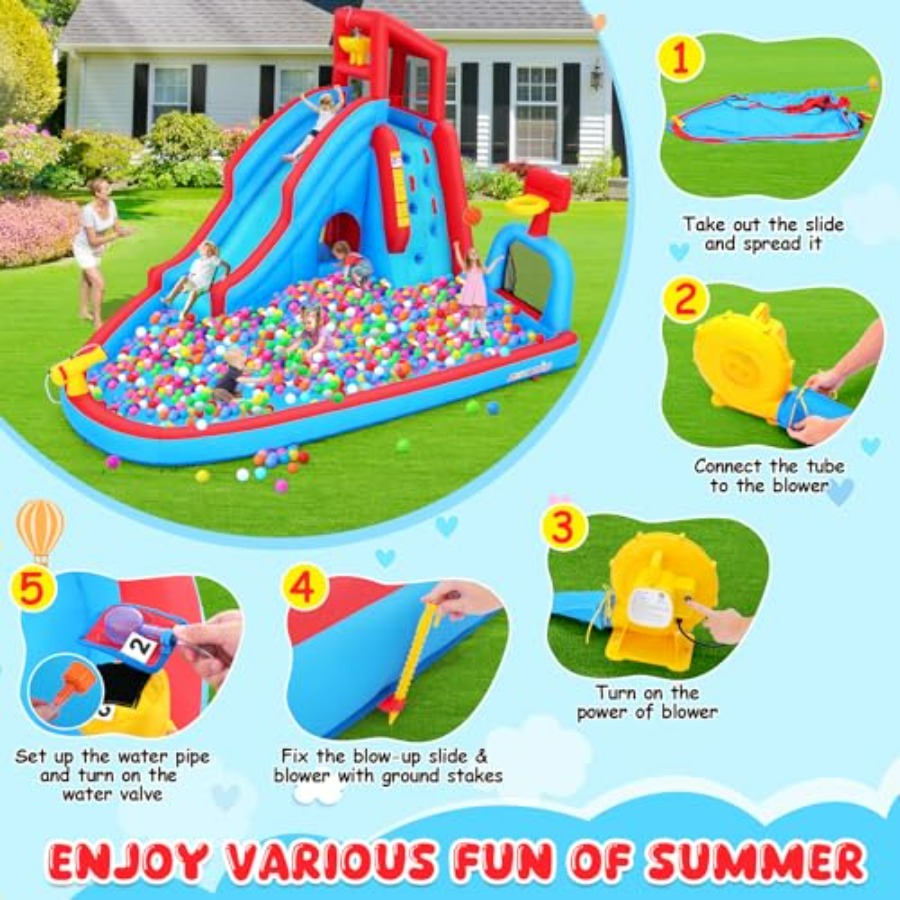 Backyard outdoor water slide i - Kids Outdoor House With Slide recension och pris