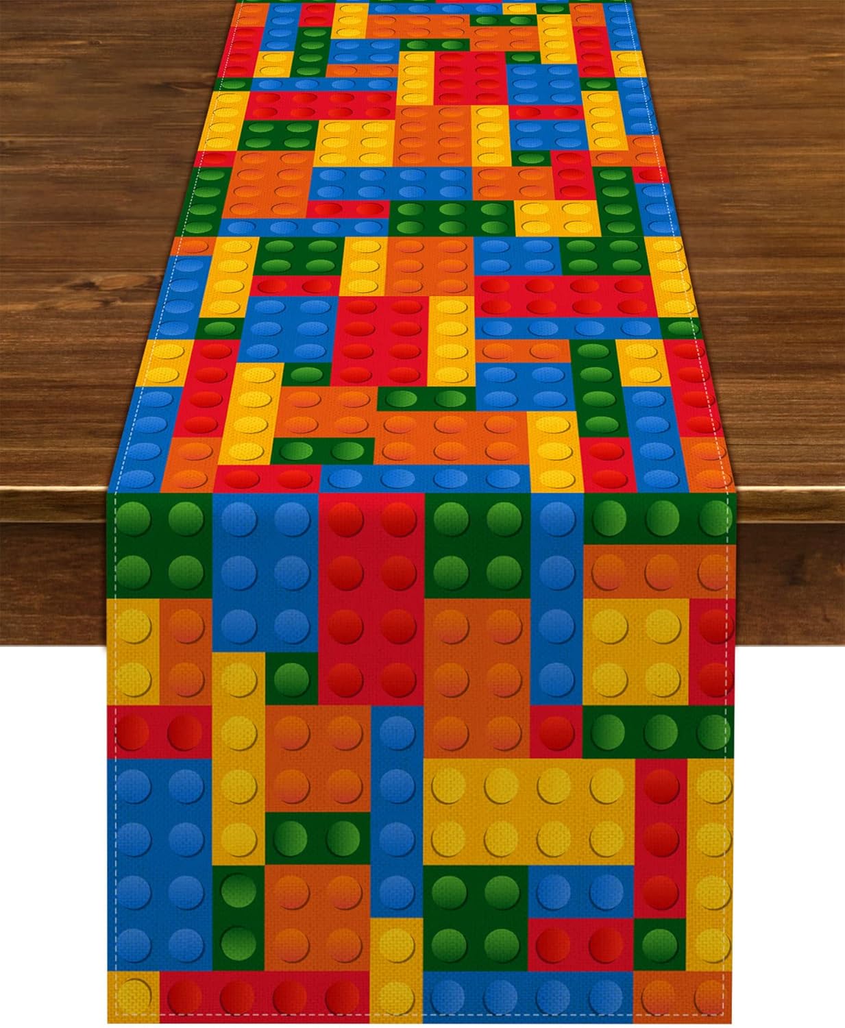 Building Blocks Table Runner - - Kids Outdoor Dining Table recension och pris