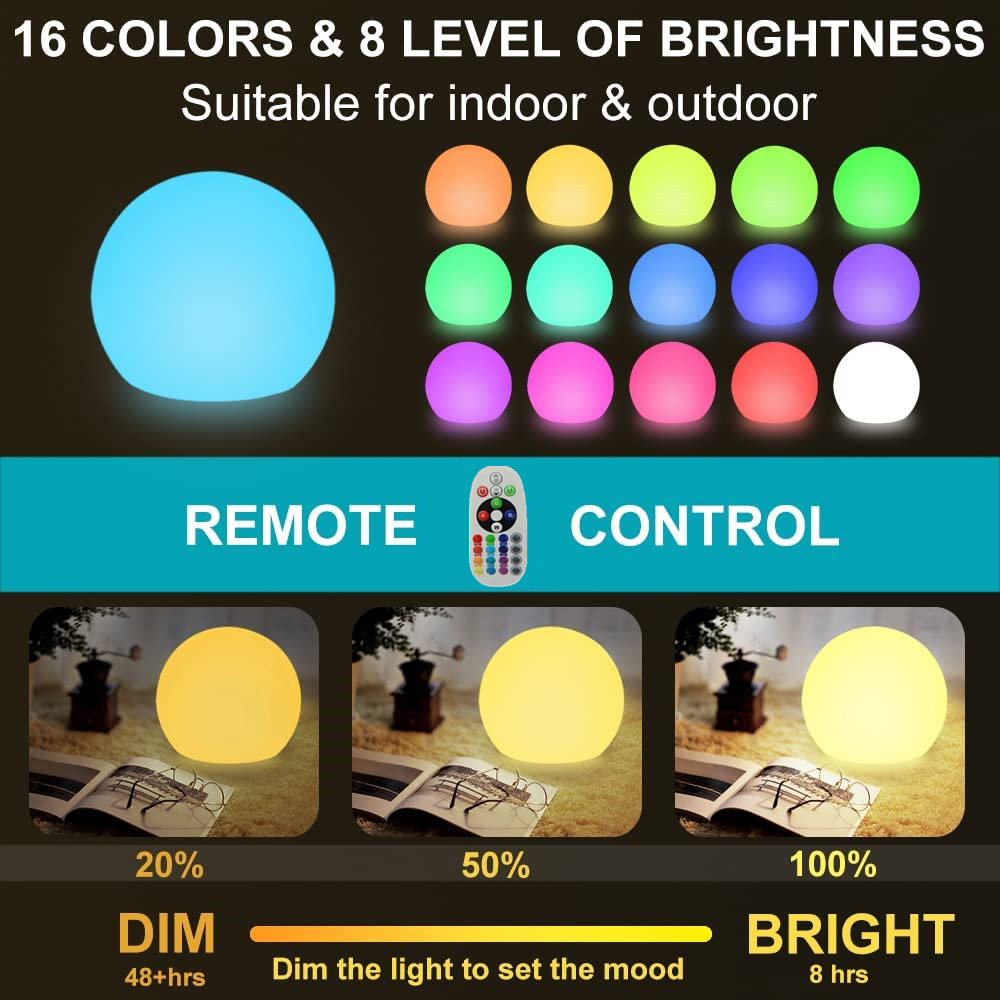 Rechargeable LED Glowing Ball  - Kids Outdoor Lights recension och pris