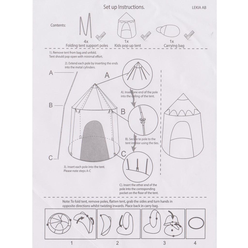 Kids Tent Toy Pop Up Castle Pl - Kids Outdoor Tent recension och pris