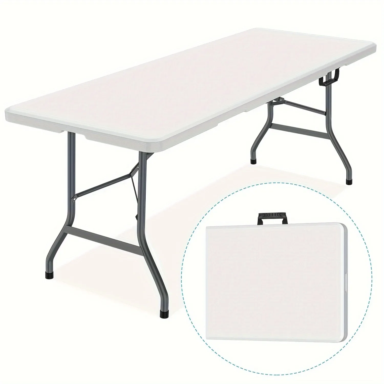 6FT Spacious Plastic Folding T - Kids Outdoor Dining Table recension och pris