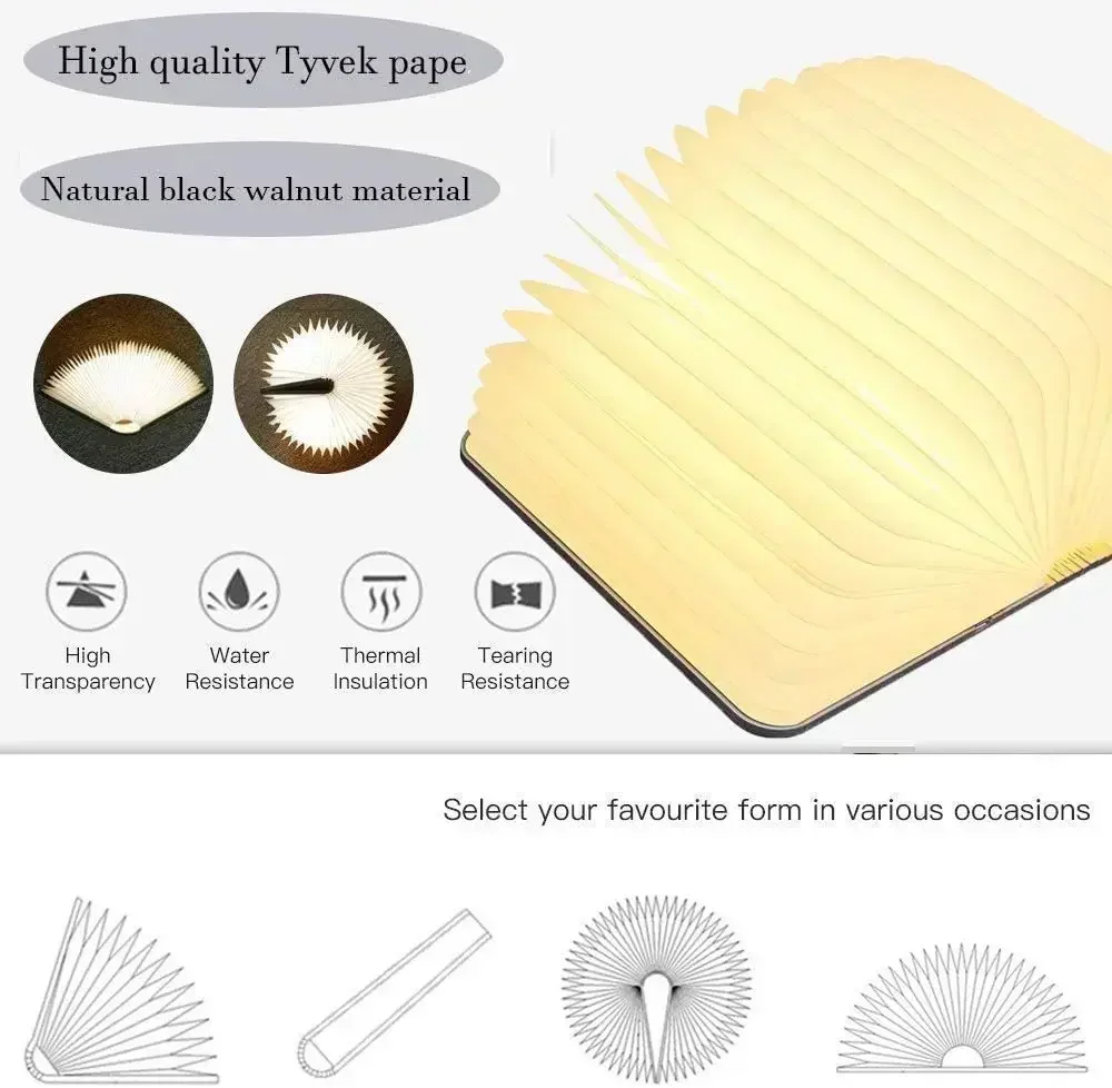 3D Book Light Folding Wooden C - Kids Outdoor Wooden Table recension och pris