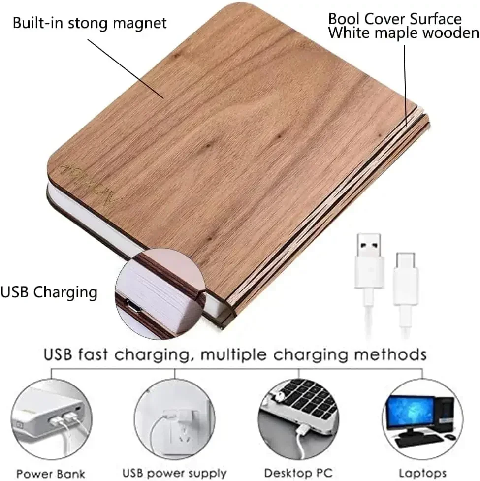 3D Book Light Folding Wooden C - Kids Outdoor Wooden Table recension och pris