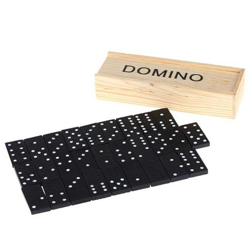28pcs/Set Wooden Domino Board  - Kids Outdoor Wooden Table recension och pris
