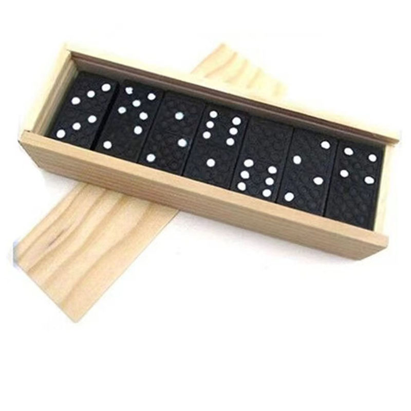 28pcs/Set Wooden Domino Board  - Kids Outdoor Wooden Table recension och pris