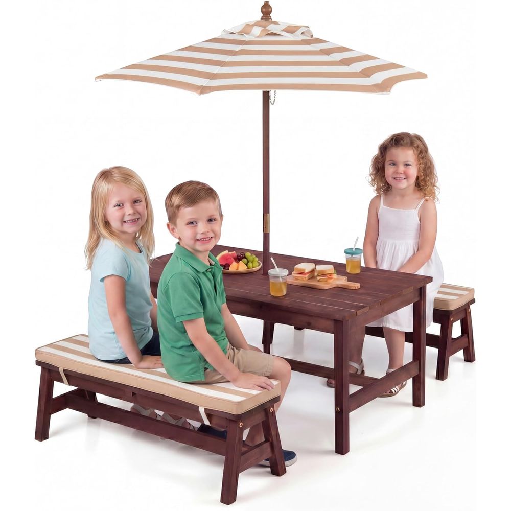 Kids Picnic Table, Large 42“x  - Kids Outdoor Wooden Table recension och pris