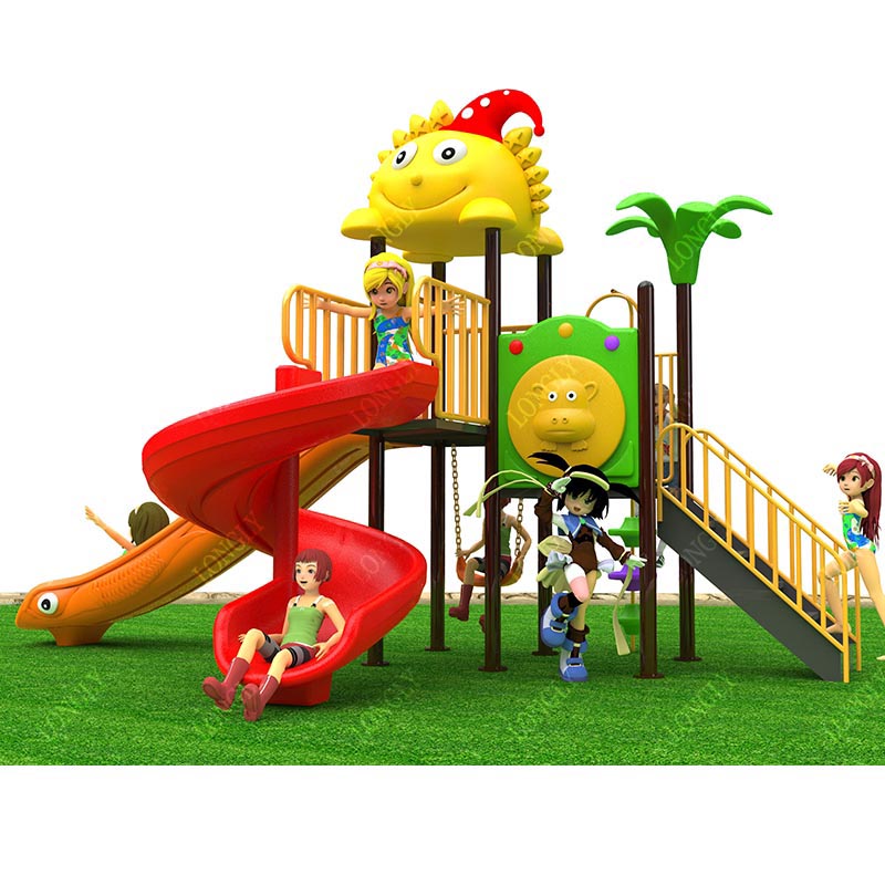 Commercial Plastic Slide 450x2 - Kids Outdoor Park recension och pris