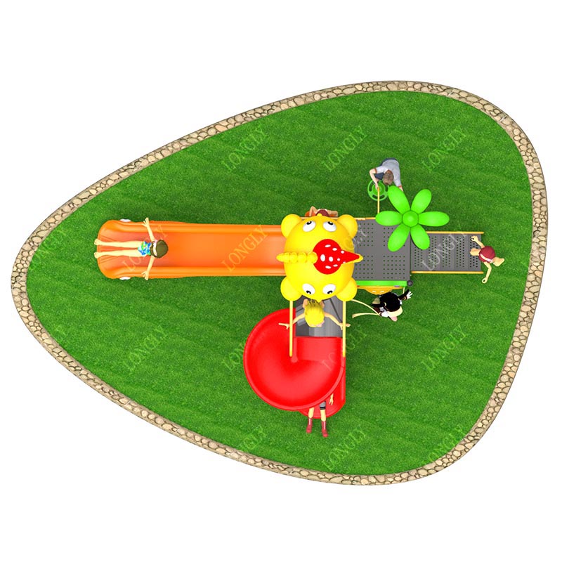 Commercial Plastic Slide 450x2 - Kids Outdoor Park recension och pris