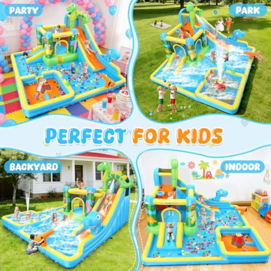 Outdoor backyard inflatable wa - Kids Outdoor House With Slide recension och pris