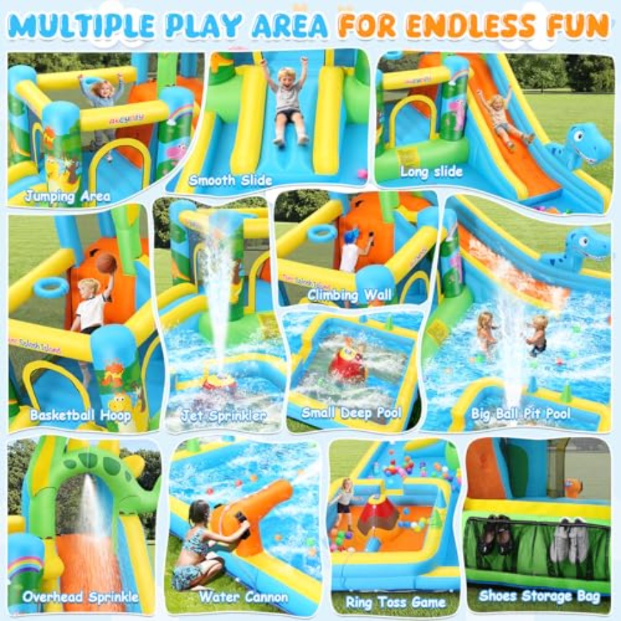 Outdoor backyard inflatable wa - Kids Outdoor House With Slide recension och pris