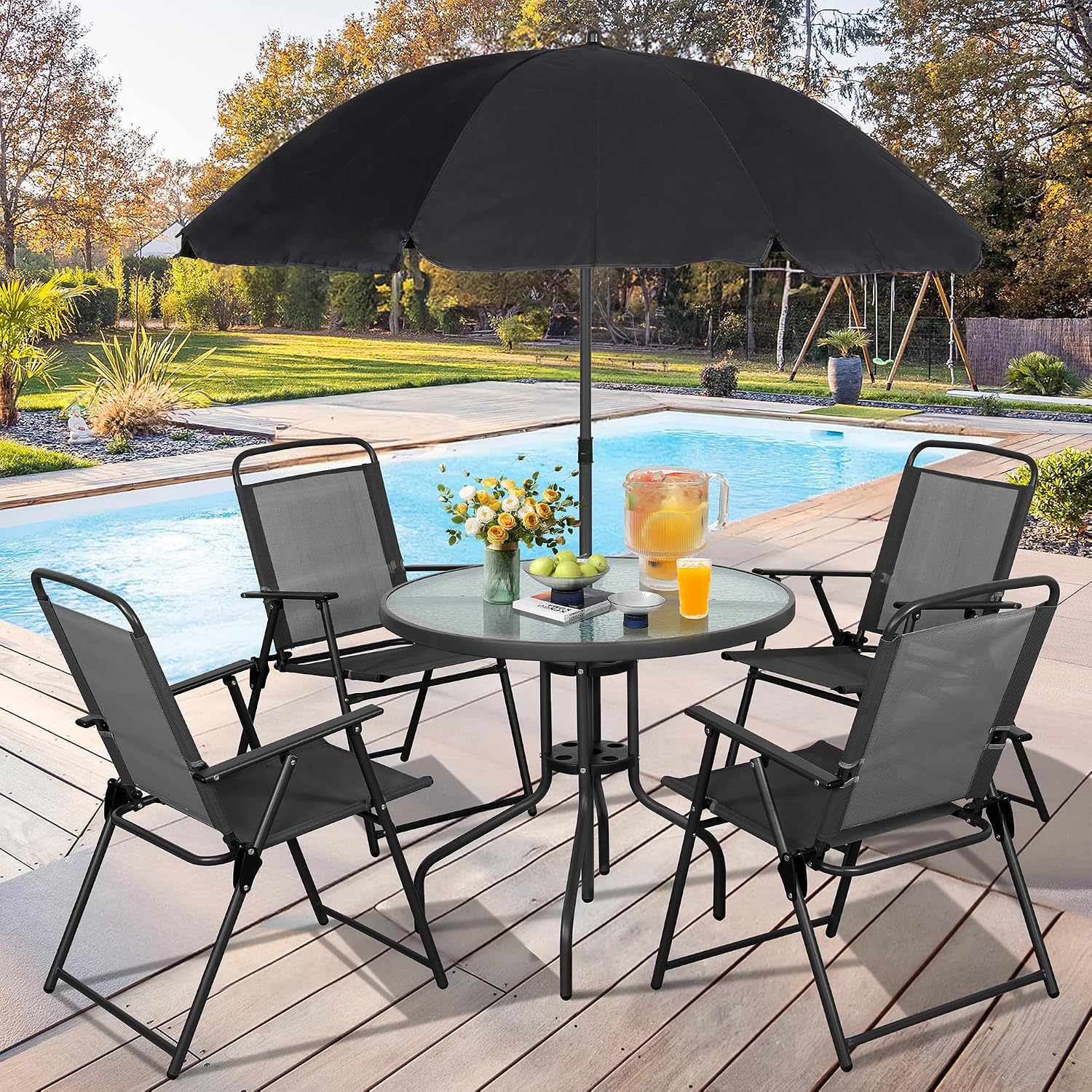 Metal Patio Dining Set Outdoor - Kids Outdoor Dining Table recension och pris