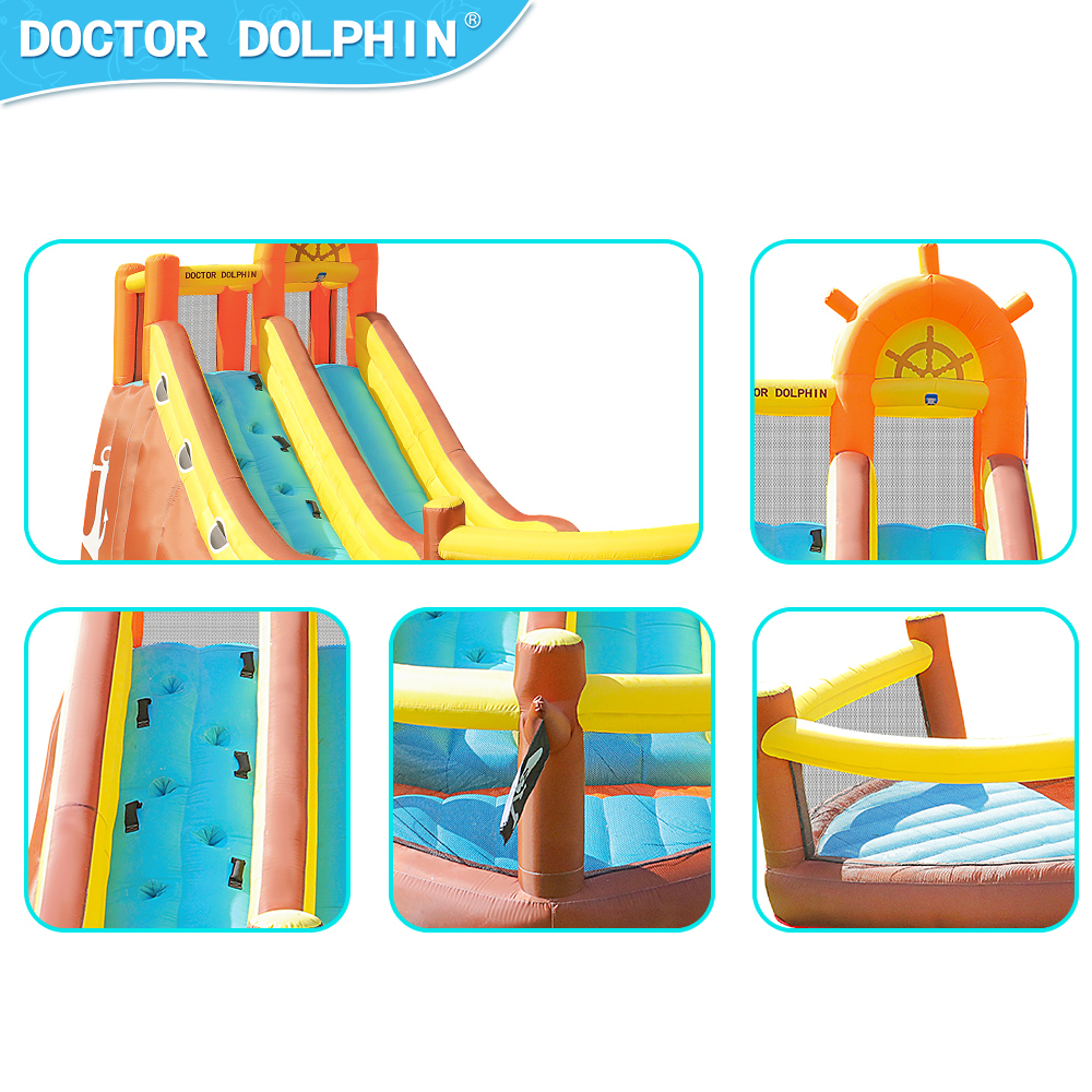 Doctor Dolphin Pirate Ship Out - Kids Outdoor House With Slide recension och pris