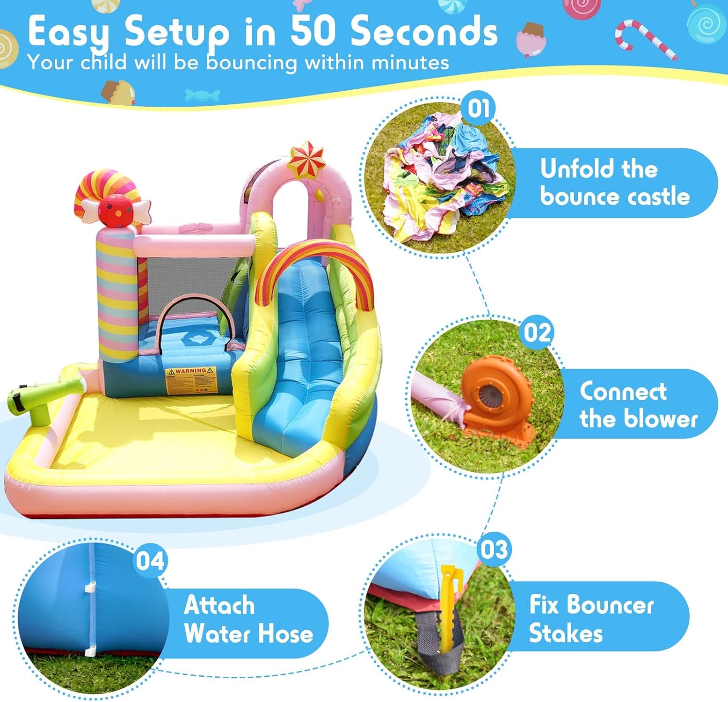 Kids Inflatable Water Slide Bo - Kids Outdoor Park recension och pris