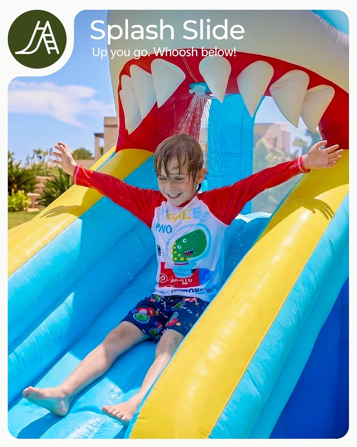 Kids Inflatable Water Slide Bo - Kids Outdoor House With Slide recension och pris
