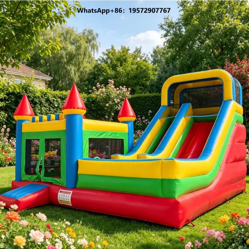 Portable Indoor/Outdoor PVC Ki - Kids Outdoor House With Slide recension och pris