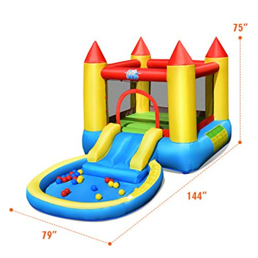 Outdoor backyard inflatable bo - Kids Outdoor House With Slide recension och pris