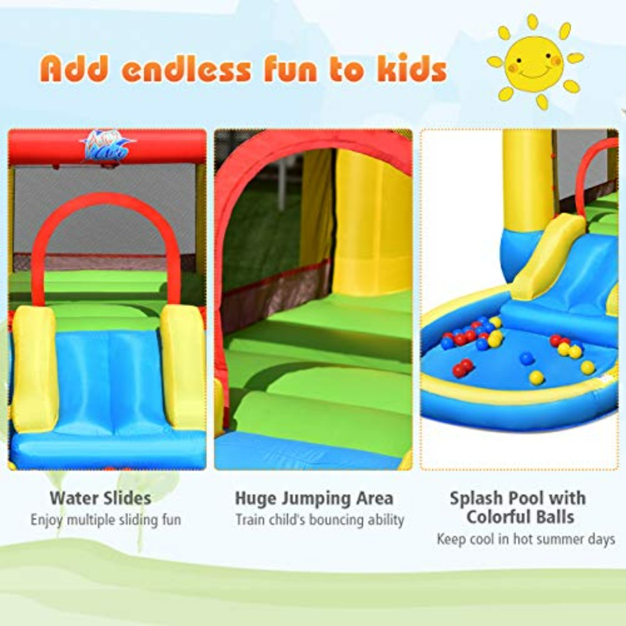 Outdoor backyard inflatable bo - Kids Outdoor House With Slide recension och pris
