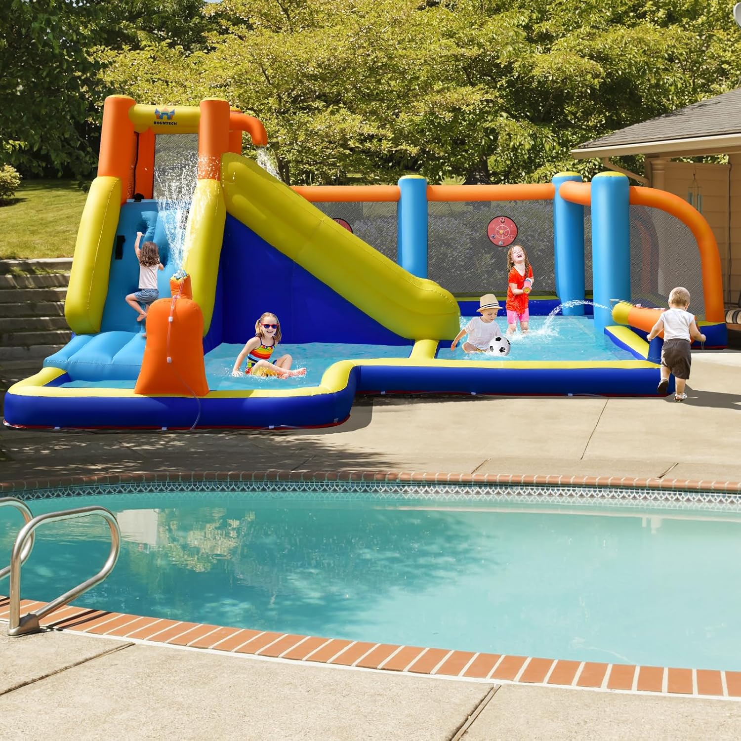Giant Inflatable Water Slide B - Kids Outdoor Park recension och pris