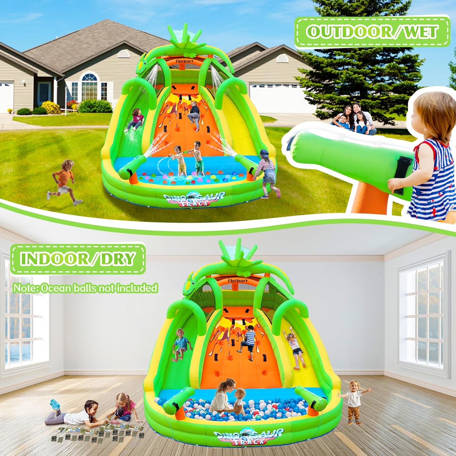 Kids Inflatable Bounce House w - Kids Outdoor Park recension och pris