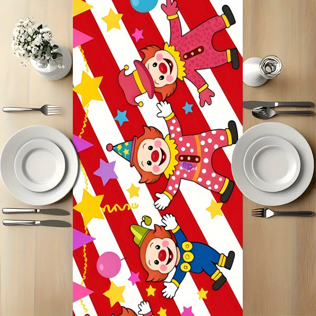 Circus Clown Party Table Runne - Kids Outdoor Dining Table recension och pris
