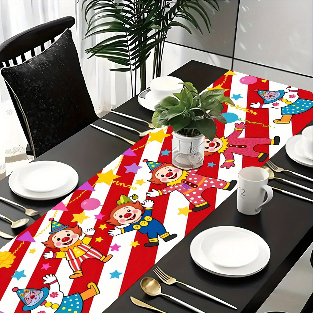 Circus Clown Party Table Runne - Kids Outdoor Dining Table recension och pris