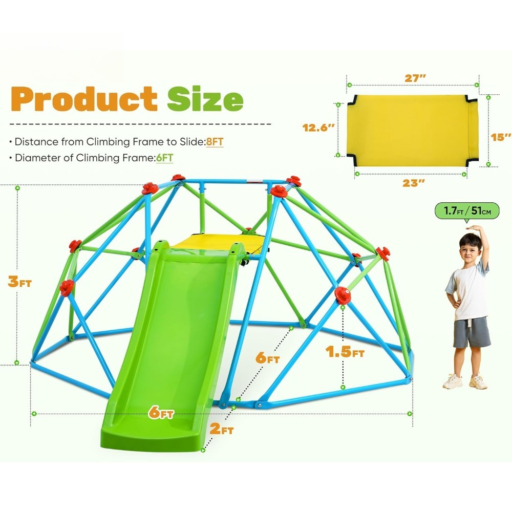 Outdoor Kids Climbing Dome wit - Kids Outdoor Dome Climber recension och pris