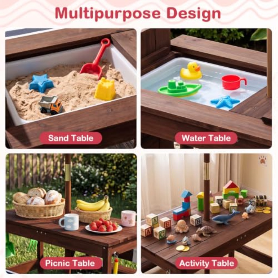 Outdoor kids picnic table for  - Kids Outdoor Wooden Table recension och pris
