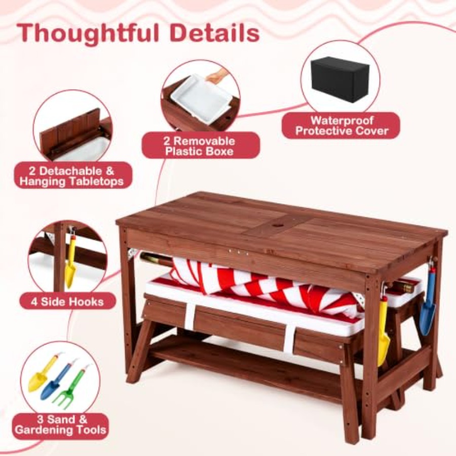 Outdoor kids picnic table for  - Kids Outdoor Wooden Table recension och pris