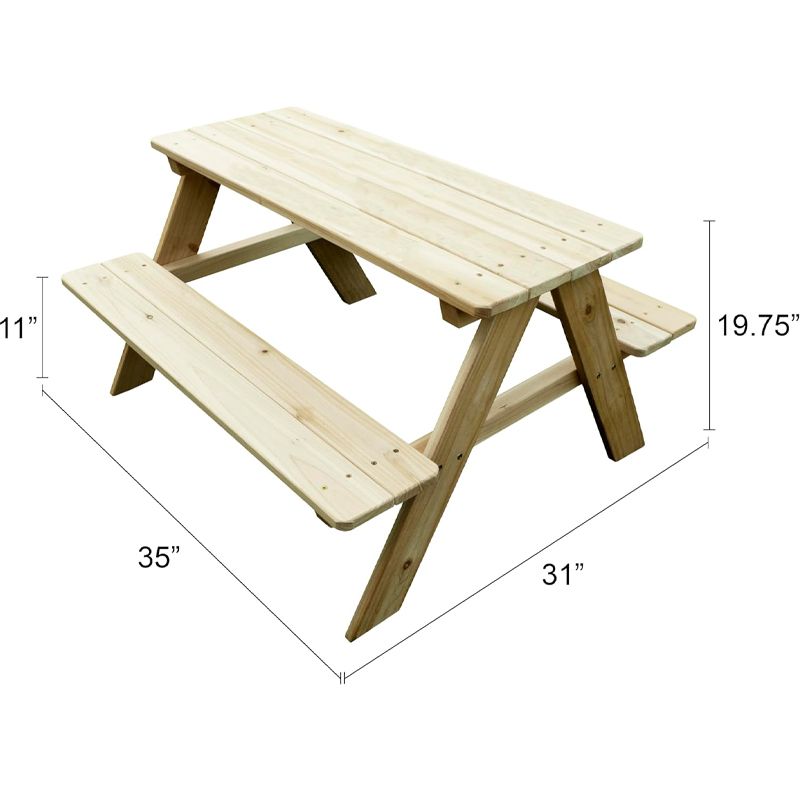 Outdoor Wooden Kids Picnic Tab - Kids Outdoor Wooden Table recension och pris