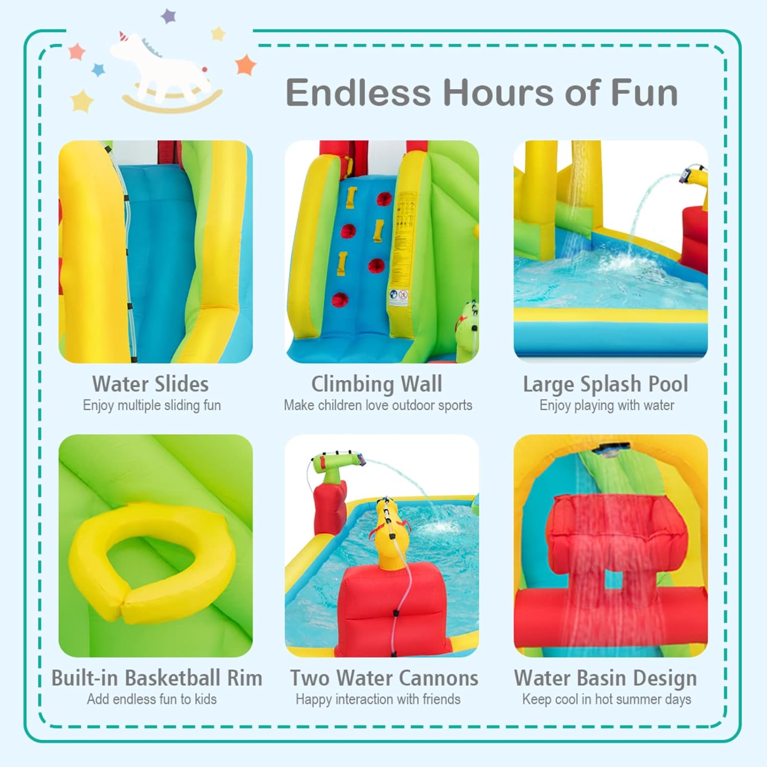 Mega Inflatable Water Park Bou - Kids Outdoor Park recension och pris