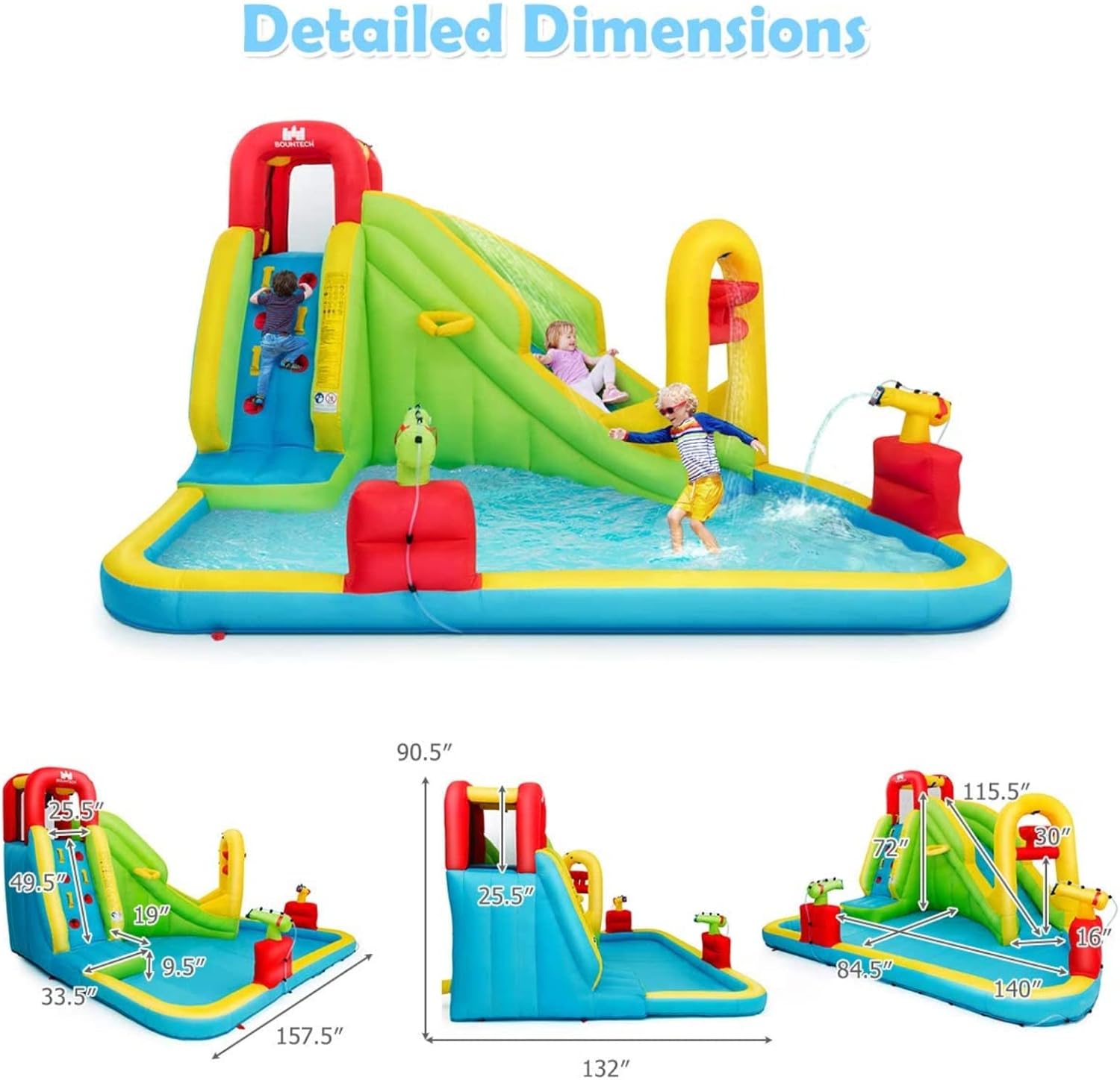 Mega Inflatable Water Park Bou - Kids Outdoor Park recension och pris