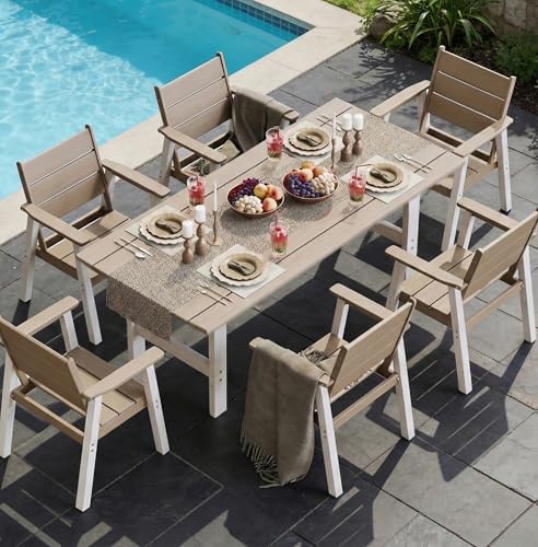 Outdoor Dining Set,7-Piece Pat - Kids Outdoor Dining Table recension och pris