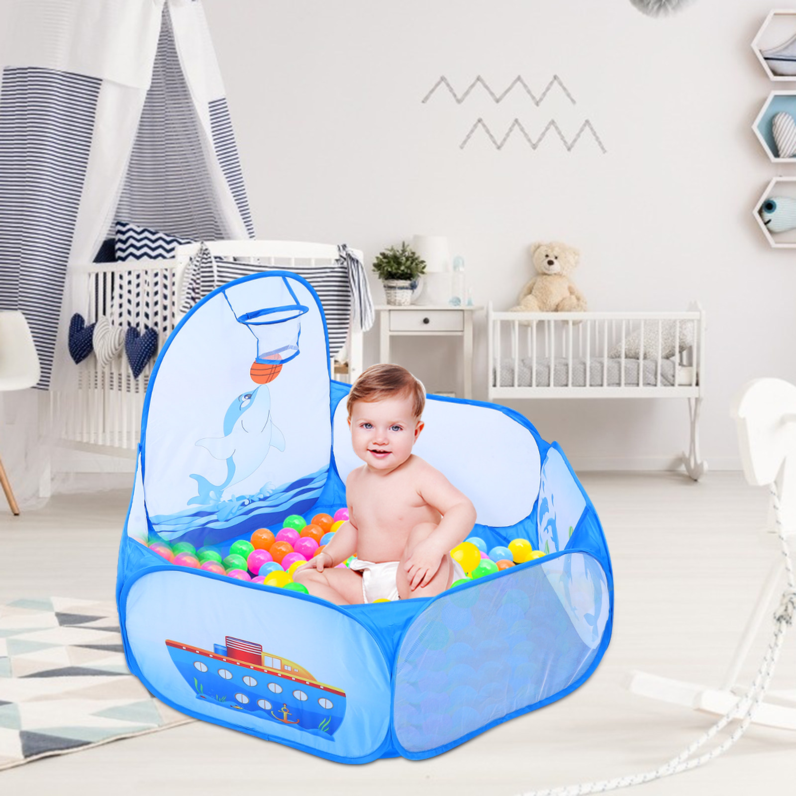 1Pcs Dolphin Pattern Kids Bask - Kids Outdoor Tent recension och pris