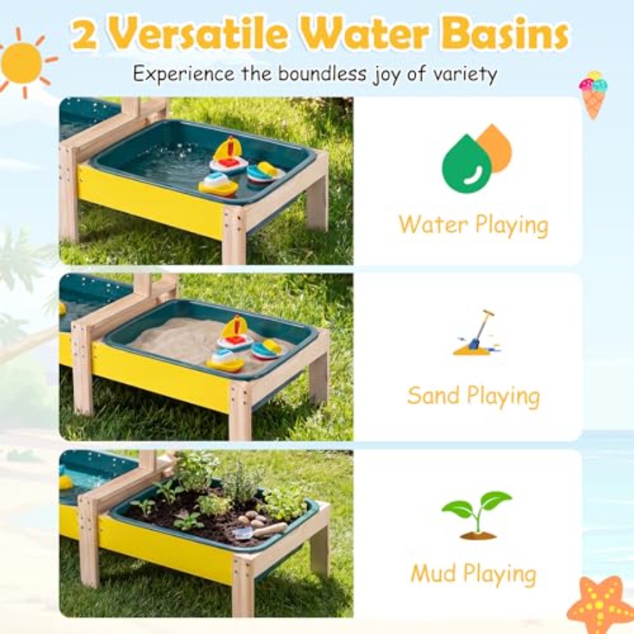 Outdoor kids activity playset  - Kids Outdoor Wooden Table recension och pris