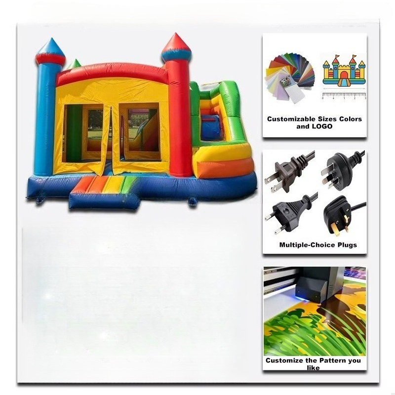 Outdoor Bouncing Houses Inflat - Kids Outdoor House With Slide recension och pris