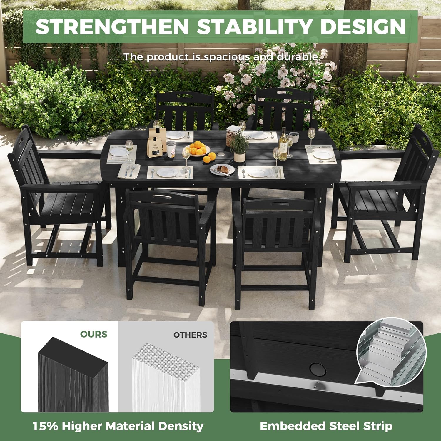 HDPE Outdoor Dining Set, Patio - Kids Outdoor Dining Table recension och pris