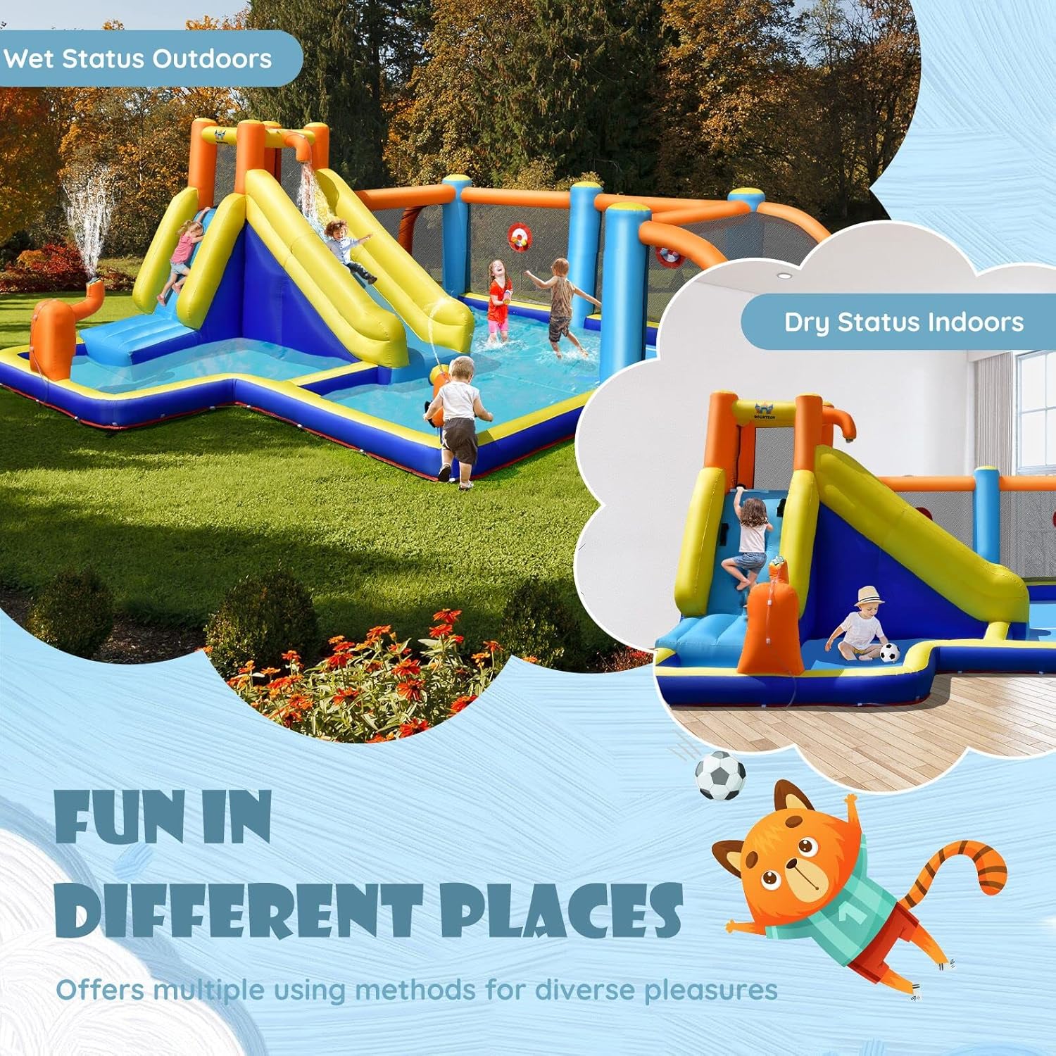 Inflatable Water Slide, Dual C - Kids Outdoor Park recension och pris
