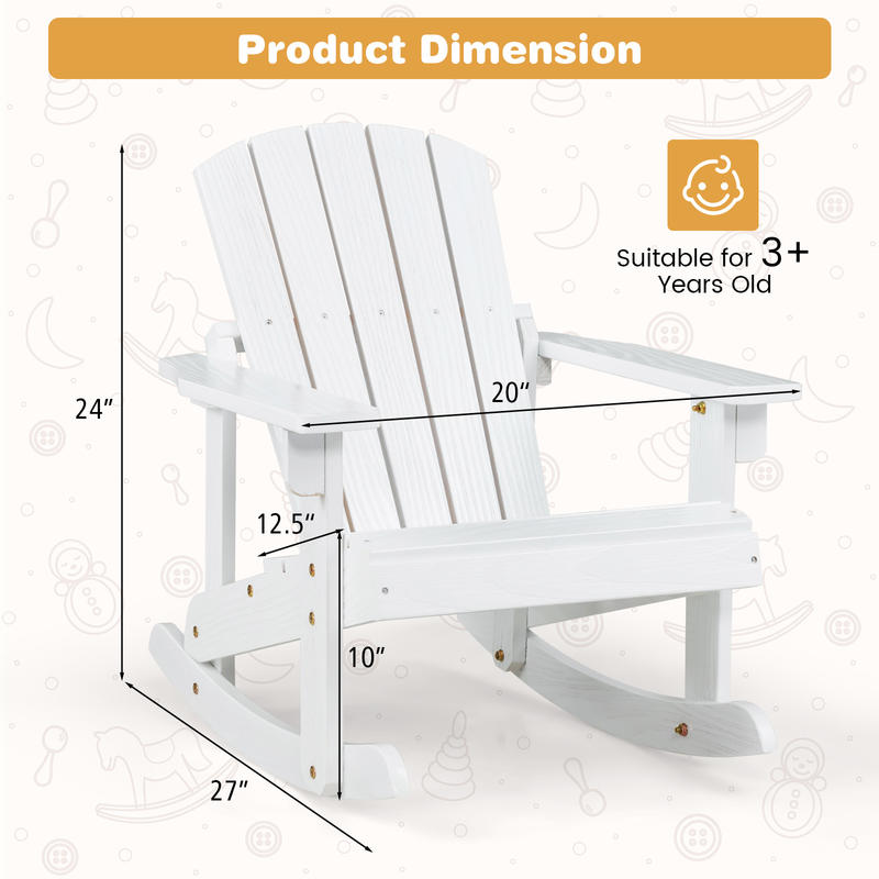 Outdoor Wooden Kid Adirondack  - Kids Outdoor Adirondack Chair recension och pris
